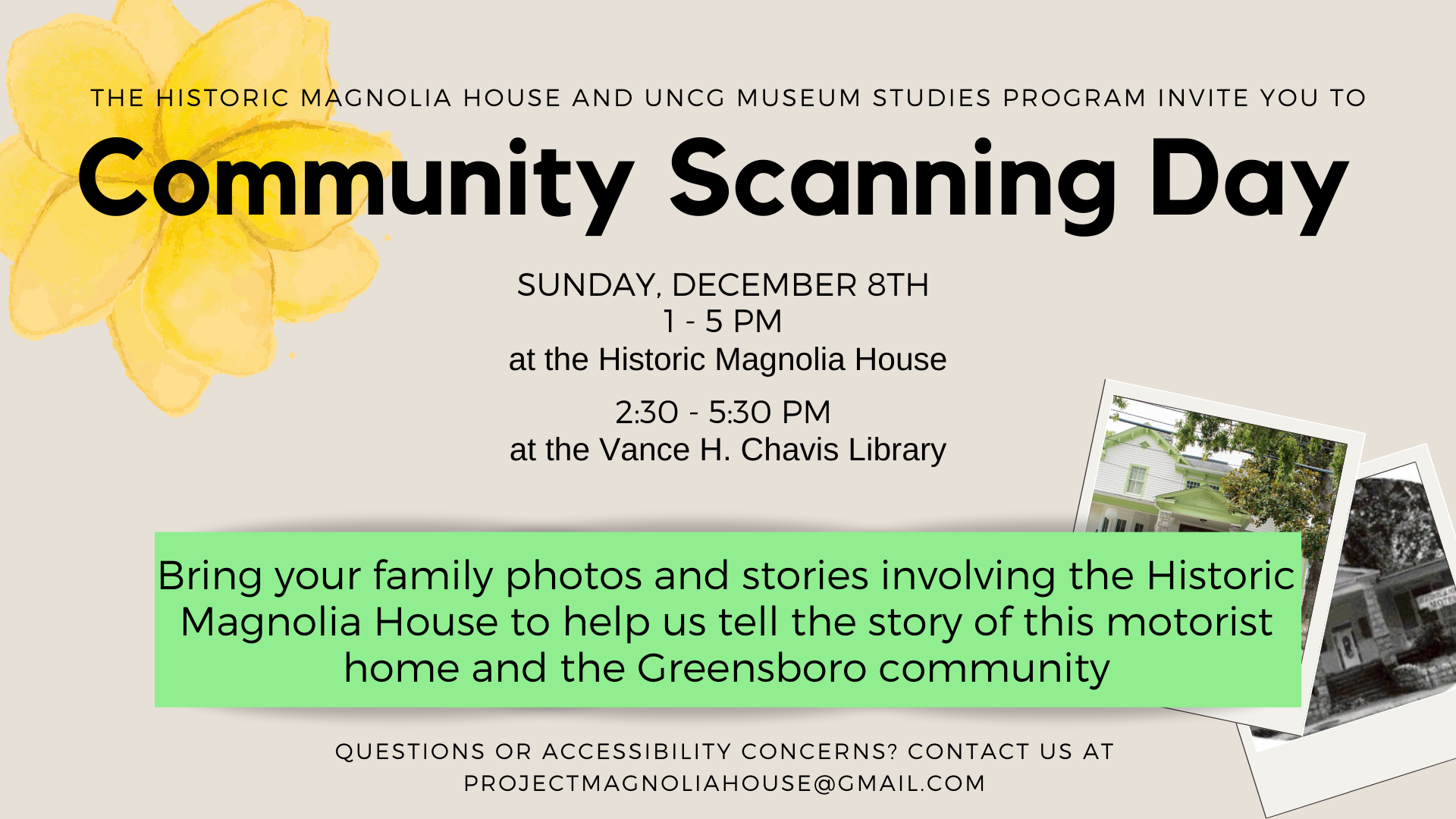Community Scanning Day Flyer