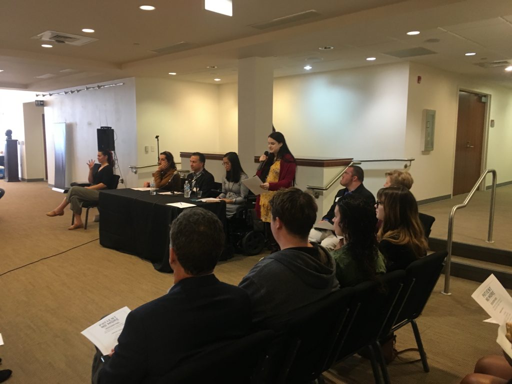 Panel discussion on issues of disability, organized by the graduate students. Courtesy of Melissa Knapp